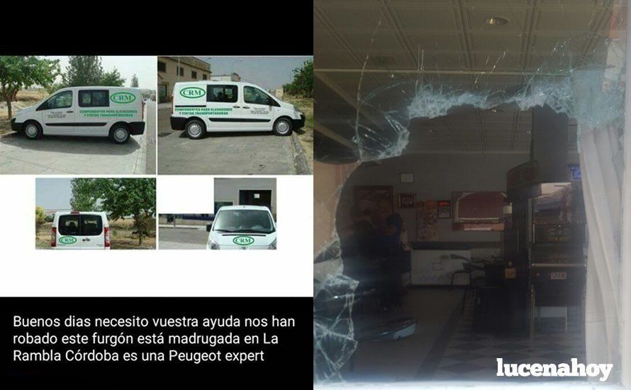 Anuncio en internet solicitando información sobre el vehículo robado en La Rambla y agujero practicado en el bar La Molina para robar las máquinas Anuncio en internet solicitando información sobre el vehículo robado en La Rambla y agujero practicado en el bar La Molina para robar las máquinas