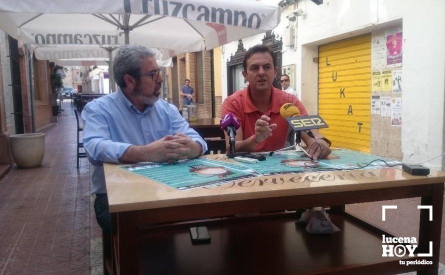 Antonio Rabasco, presidente del CCA Lucena y Manuel Lara, edil de Turismo Antonio Rabasco, presidente del CCA Lucena y Manuel Lara, edil de Turismo