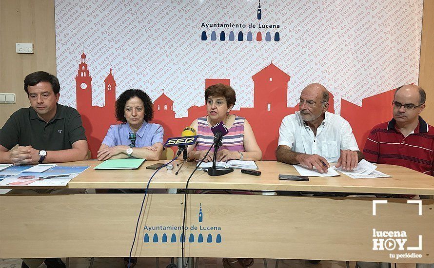 Un momento de la rueda de prensa en el Ayuntamiento de Lucena Un momento de la rueda de prensa en el Ayuntamiento de Lucena
