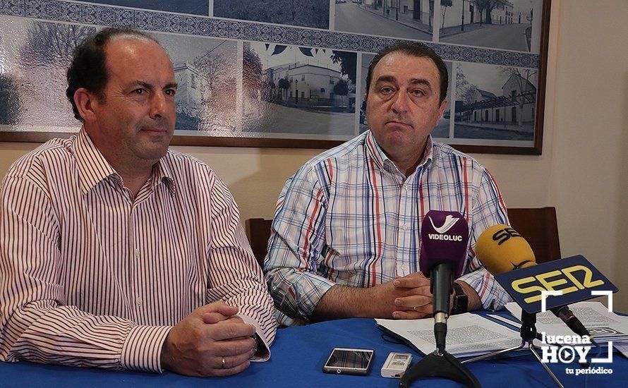 Paco Huertas y Gregorio Flores durante la rueda de prensa Paco Huertas y Gregorio Flores durante la rueda de prensa