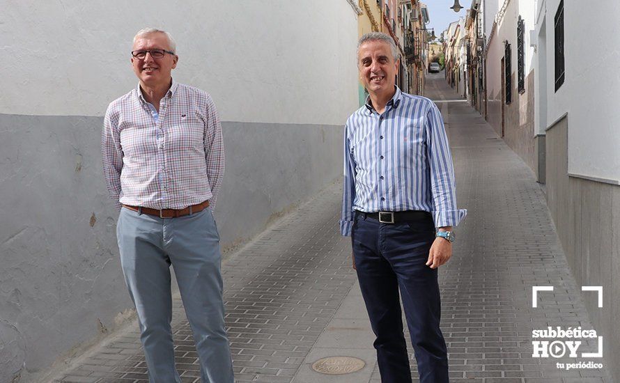 José Cantizani y Juan Pérez durante la visita realizada a la calle Olmedo José Cantizani y Juan Pérez durante la visita realizada a la calle Olmedo