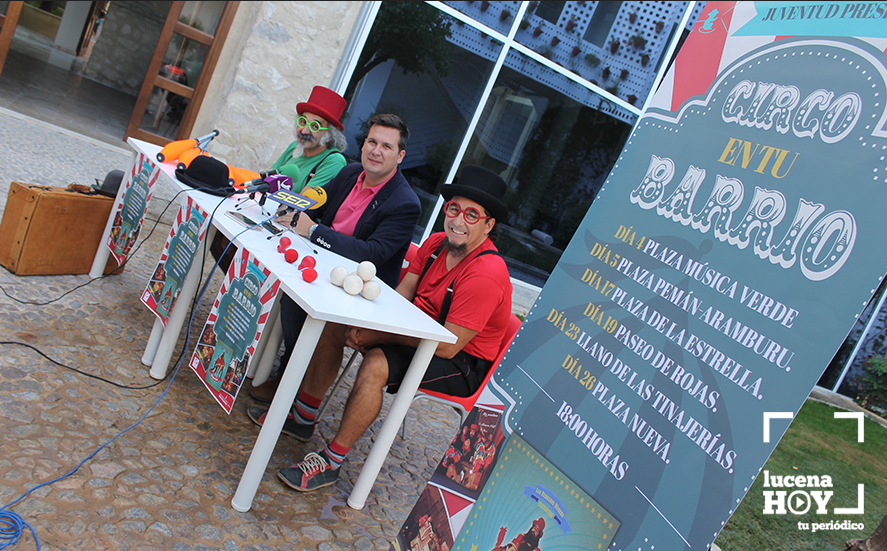 Presentación del programa "Circo en tu barrio" esta mañana en la Casa de los Mora Presentación del programa "Circo en tu barrio" esta mañana en la Casa de los Mora