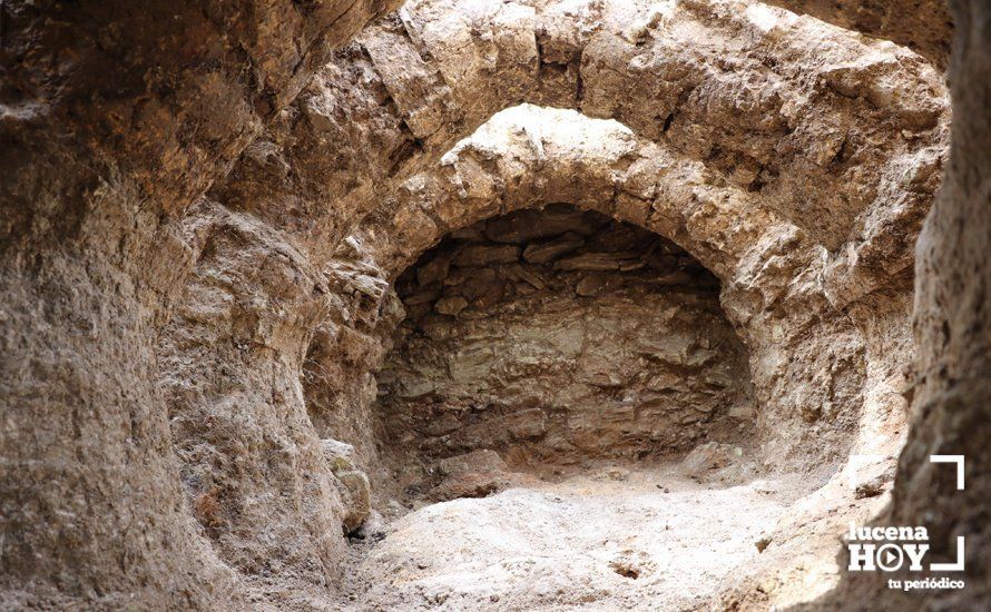Interior del horno romano hallado en las obras de la variante Interior del horno romano hallado en las obras de la variante