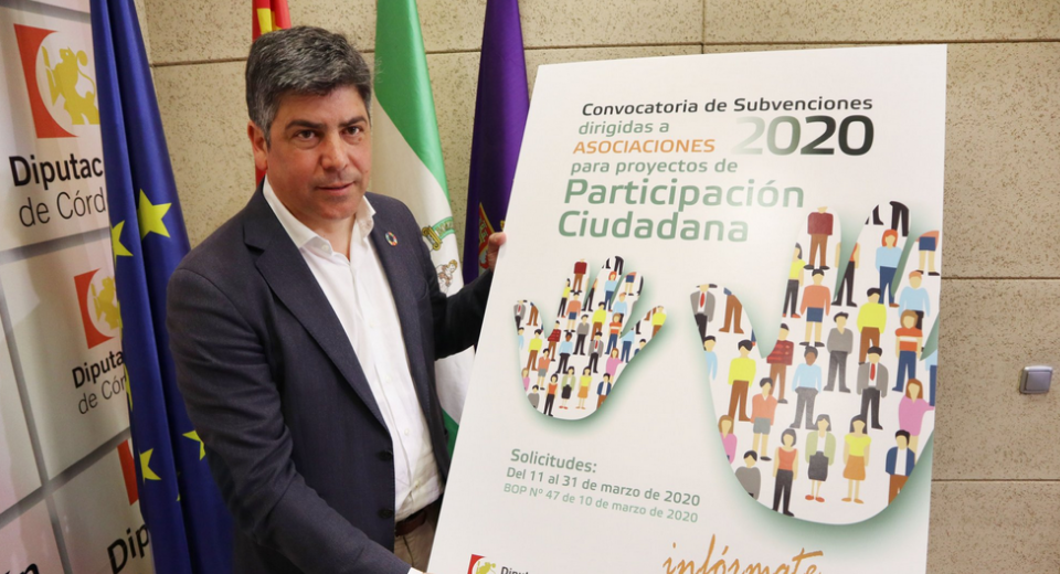 Las asociaciones ya pueden presentar su solicitud a la Convocatoria de Subvenciones del Área de Participación Ciudadana de Diputación