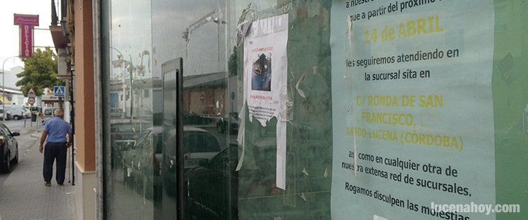 La crisis lleva al cierre a 277 oficinas de banco en la provincia, una decena en Lucena
