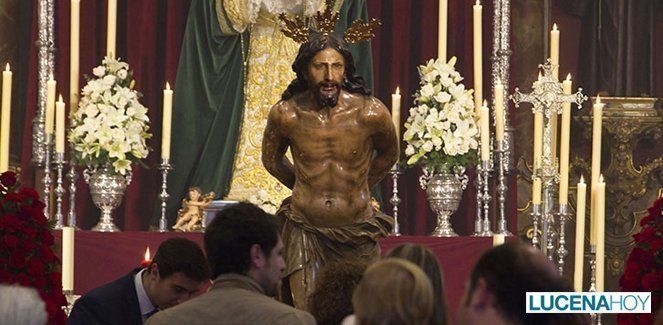 Amarrao por Santiago. Besapiés de Ntro. Padre Jesús amarrado a la Columna (fotos). Por Jesús Ruiz Jiménez