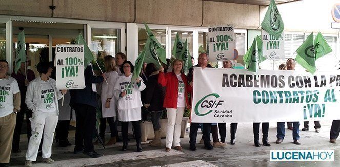 Cabra: CSIF protesta contra la destrucción de empleo en el hospital egabrense