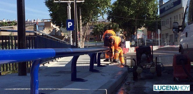 A punto de concluir los trabajos en el puente de la carretera de Cabra