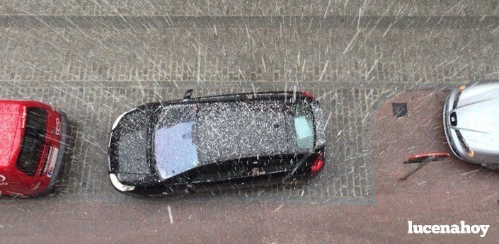La nieve se asoma tímidamente en Lucena. AEMET mantiene aviso amarillo por temperaturas hasta -4º