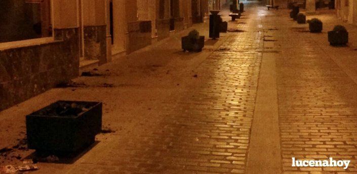 Identificado el presunto autor de los destrozos en los maceteros de las calles Alcaide y San Francisco