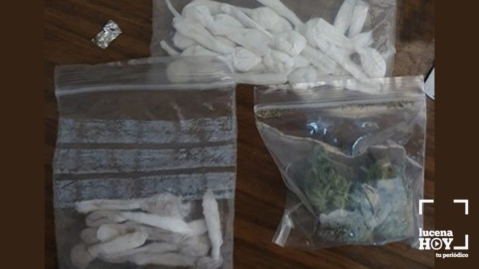 Droga incautada en este operativo policial en Lucena
