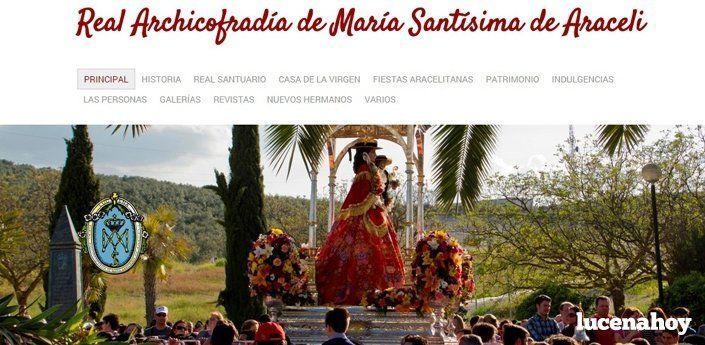 La Cofradía de la Virgen de Araceli moderniza y amplía el contenido de su página web