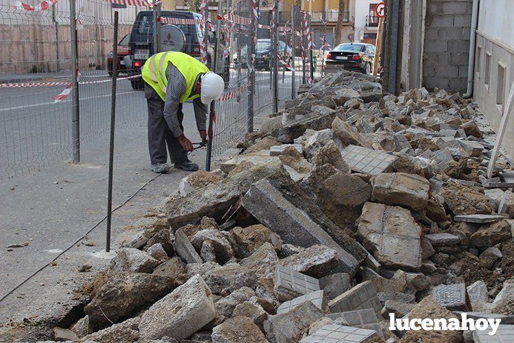 Obras en la calle Párroco Joaquín Jiménez Muriel, una de las actuaciones previstas Obras en la calle Párroco Joaquín Jiménez Muriel, una de las actuaciones previstas