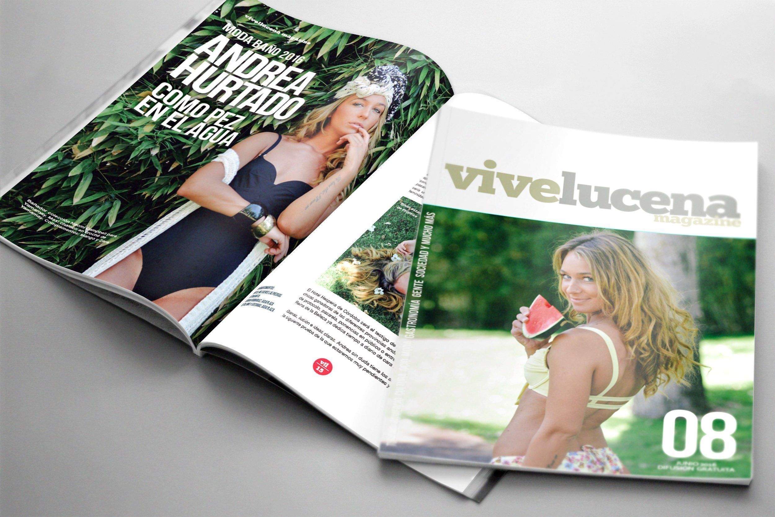 Portada y páginas interiores del número 8 de ViveLucena Magazine Portada y páginas interiores del número 8 de ViveLucena Magazine