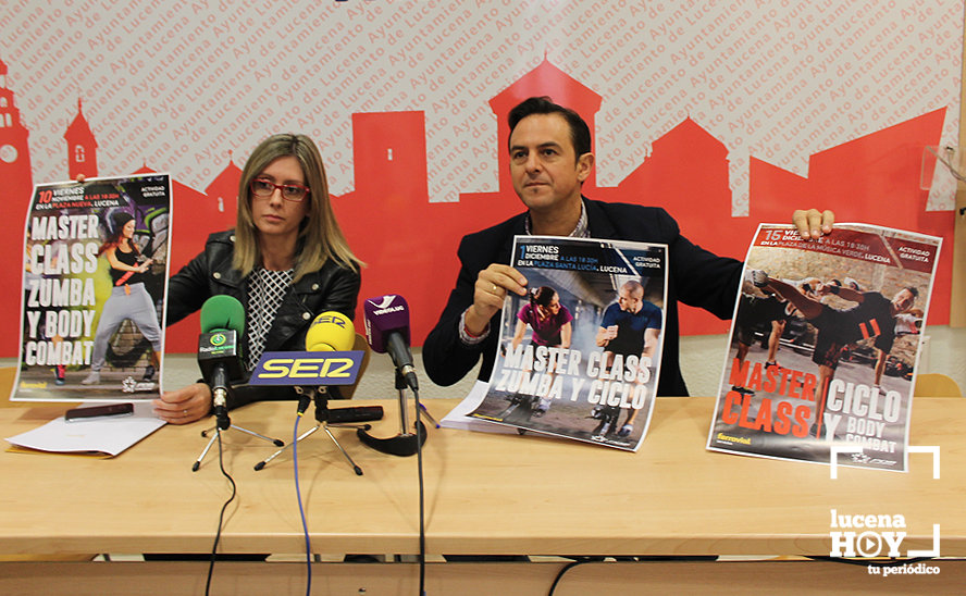 El concejal de Deportes, Manuel Lara y la responsable de Ferrovial, Ana García El concejal de Deportes, Manuel Lara y la responsable de Ferrovial, Ana García
