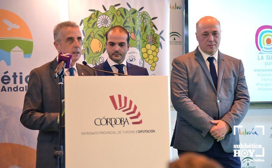Juan Pérez durante una presentación de Lucena en la pasada edición de Fitur. Archivo Juan Pérez durante una presentación de Lucena en la pasada edición de Fitur. Archivo