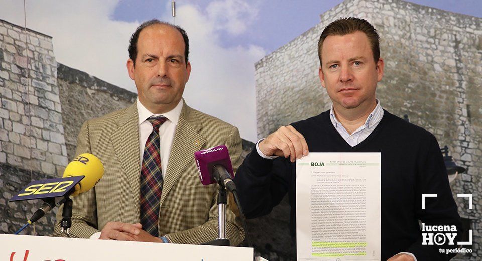 Paco Huertas y Francis Aguilar durante la rueda de prensa celebrada esta mañana