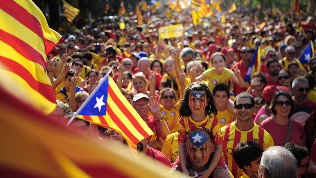 Manifestación independentista con motivo de la Diada en Cataluña Manifestación independentista con motivo de la Diada en Cataluña