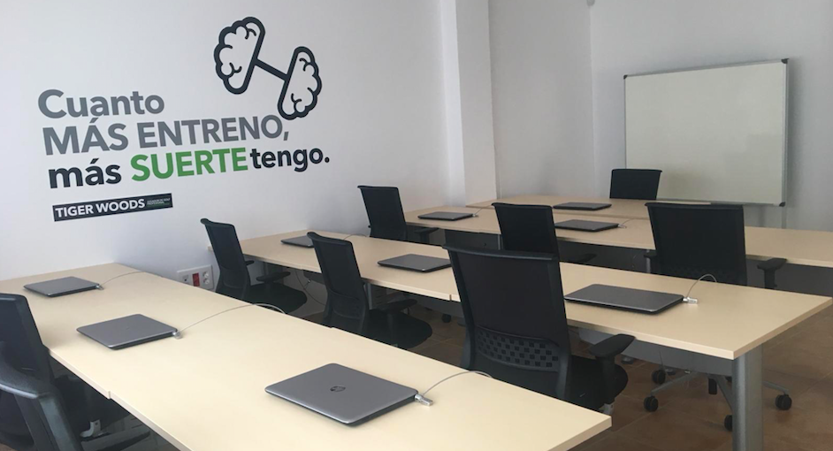 Sala de formación del Vivero de Empresas de Lucena