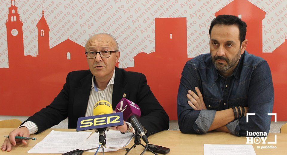 Lucas Gómez y José Antonio Priego durante la rueda de prensa Lucas Gómez y José Antonio Priego durante la rueda de prensa