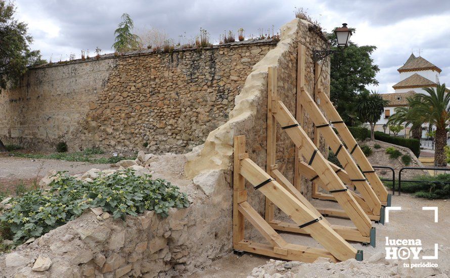 Parte del muro derruido de la Huerta del Carmen Parte del muro derruido de la Huerta del Carmen