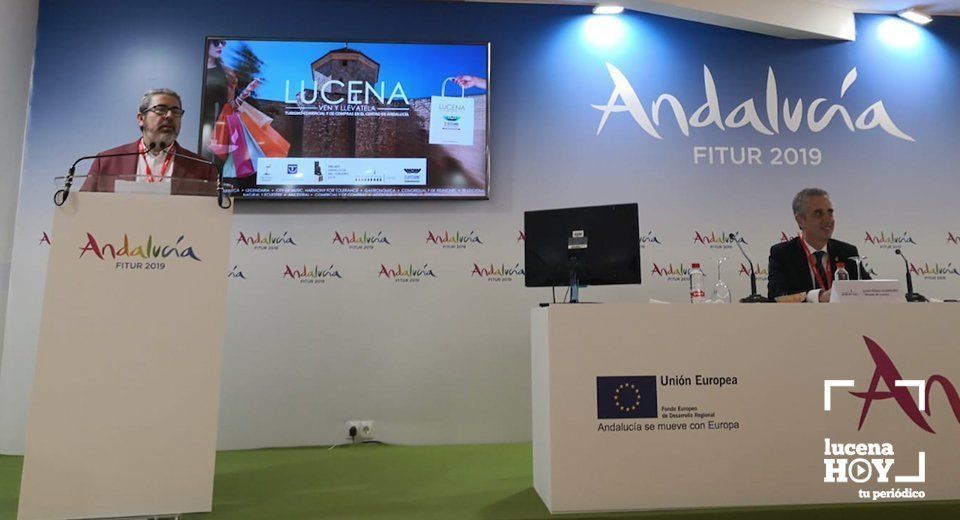 Antonio Rabasco y Juan Pérez durante la presentación de Lucena Antonio Rabasco y Juan Pérez durante la presentación de Lucena