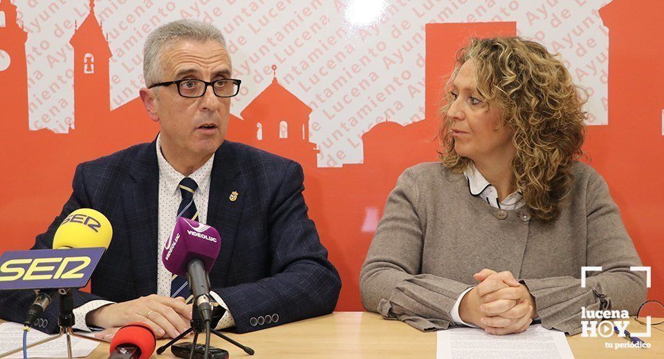 Juan Pérez y Mar Morales durante su rueda de prensa de esta tarde Juan Pérez y Mar Morales durante su rueda de prensa de esta tarde