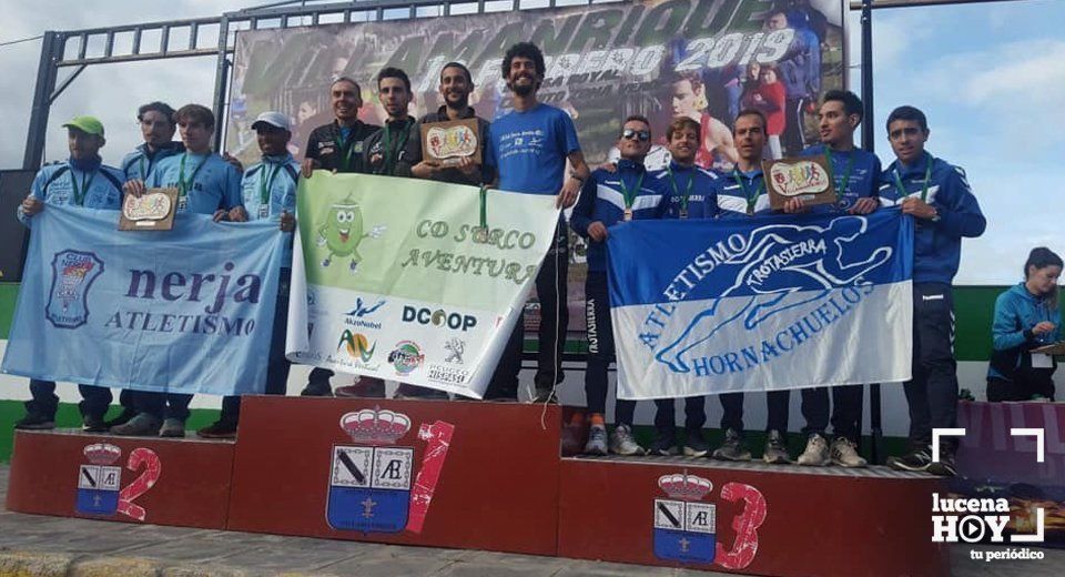 Podio en la categoría absoluta, con el Surco Lucena en lo más alto Podio en la categoría absoluta, con el Surco Lucena en lo más alto