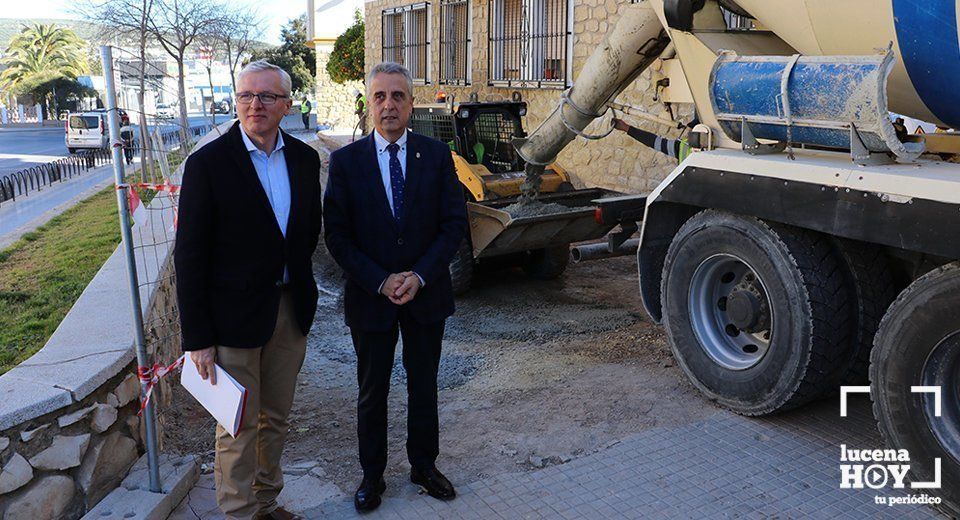 José Cantizani y Juan Pérez durante la visita a las obras José Cantizani y Juan Pérez durante la visita a las obras