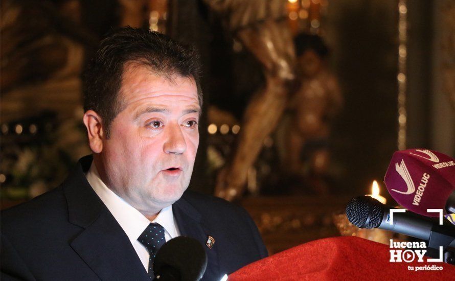 Juan Carlos Jurado durante su pregón Juan Carlos Jurado durante su pregón