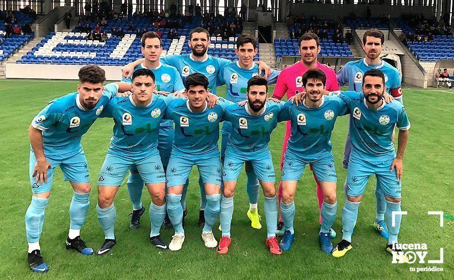 Alineación inicial del Ciudad de Lucena en el último partido. Archivo. Alineación inicial del Ciudad de Lucena en el último partido. Archivo.