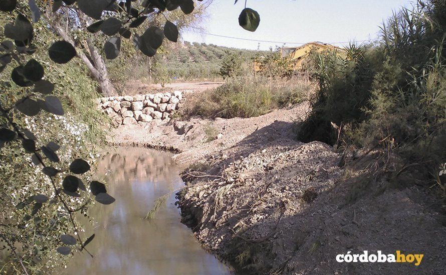 Muros de piedra en la ribera del río Salado, en el término de Luque Muros de piedra en la ribera del río Salado, en el término de Luque