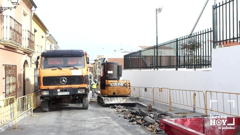 Obras en el exterior del colegio San José de Calasanz Obras en el exterior del colegio San José de Calasanz