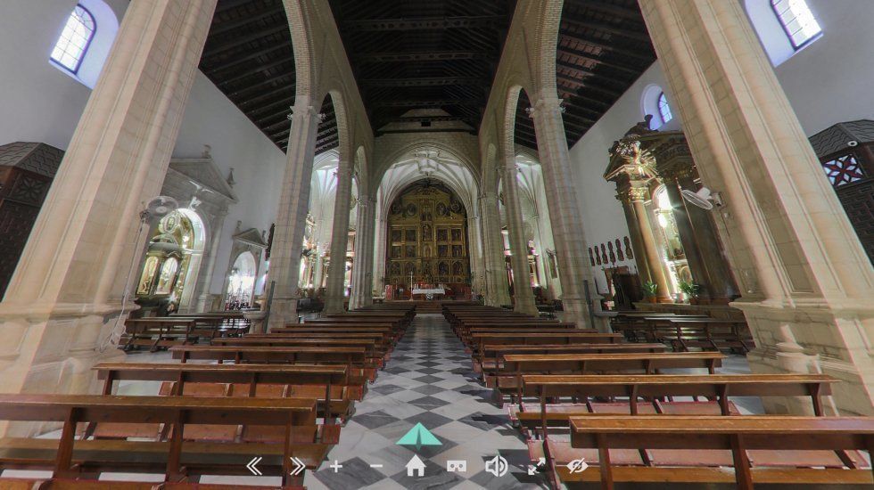 Fotograma de la visita en 360º al templo de San Mateo