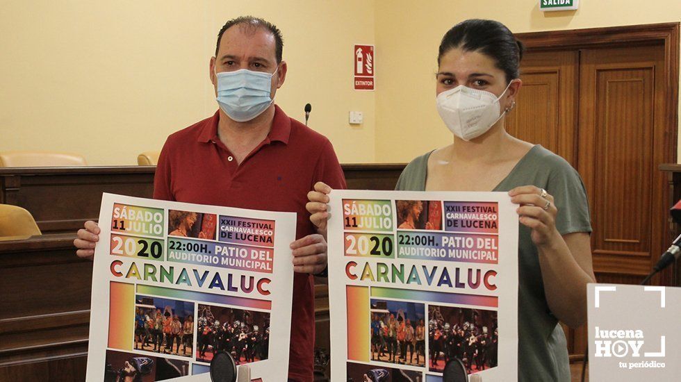 Arcángel Bedmar y Mamen Beato en la presentación del festival Carnavaluc Arcángel Bedmar y Mamen Beato en la presentación del festival Carnavaluc