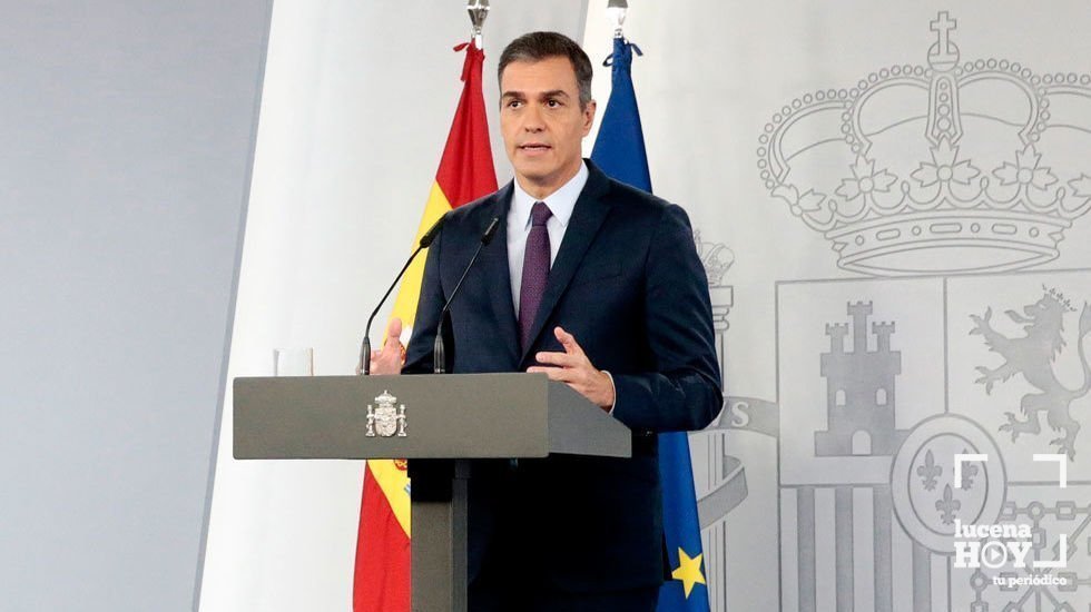 Pedro Sánchez durante la rueda de presa posterior al Consejo de Ministros