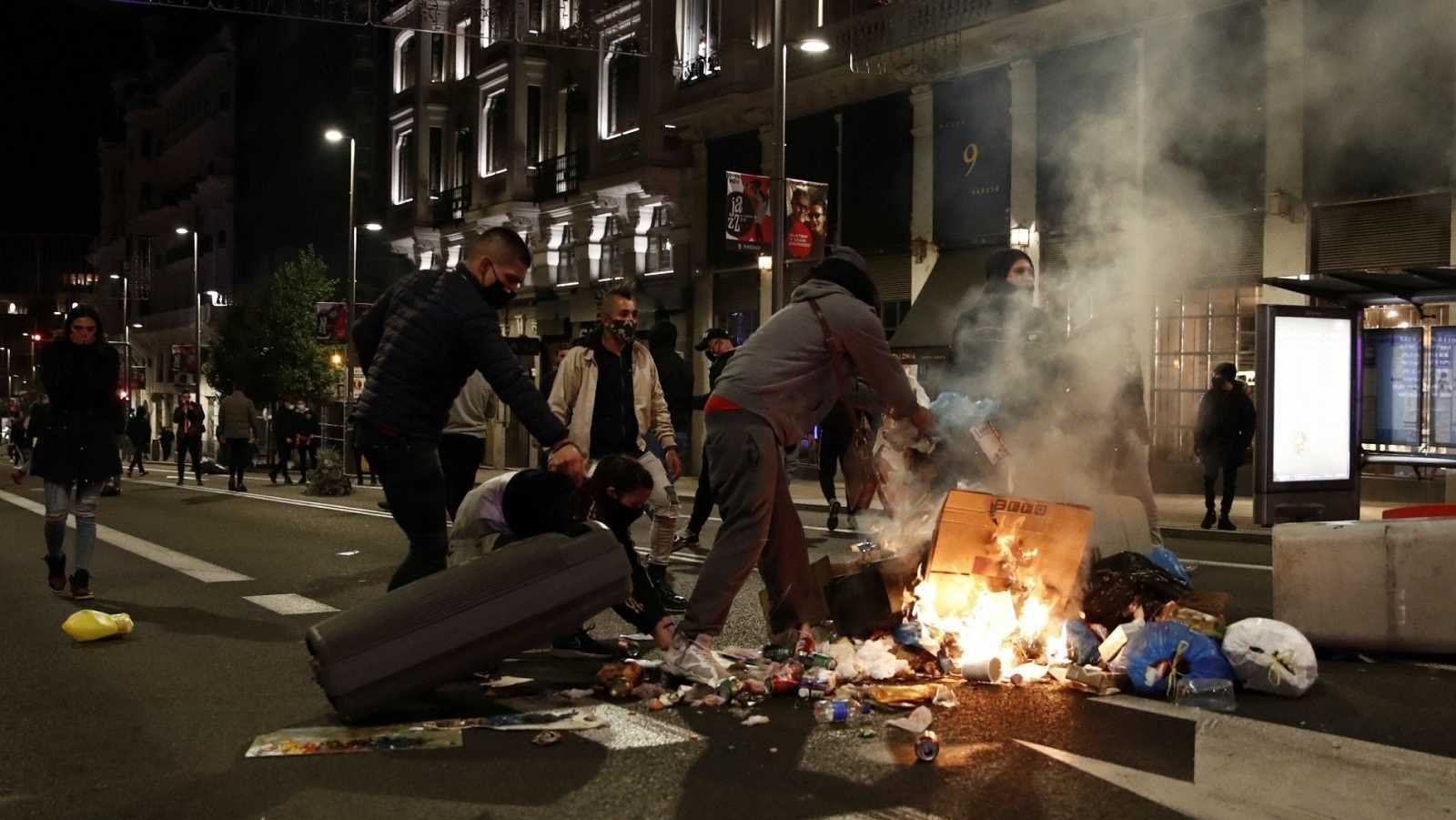 Protestas contra las restricciones en Madrid