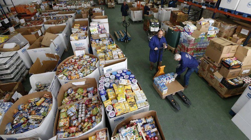 Imagen de un banco de alimentos. Archivo