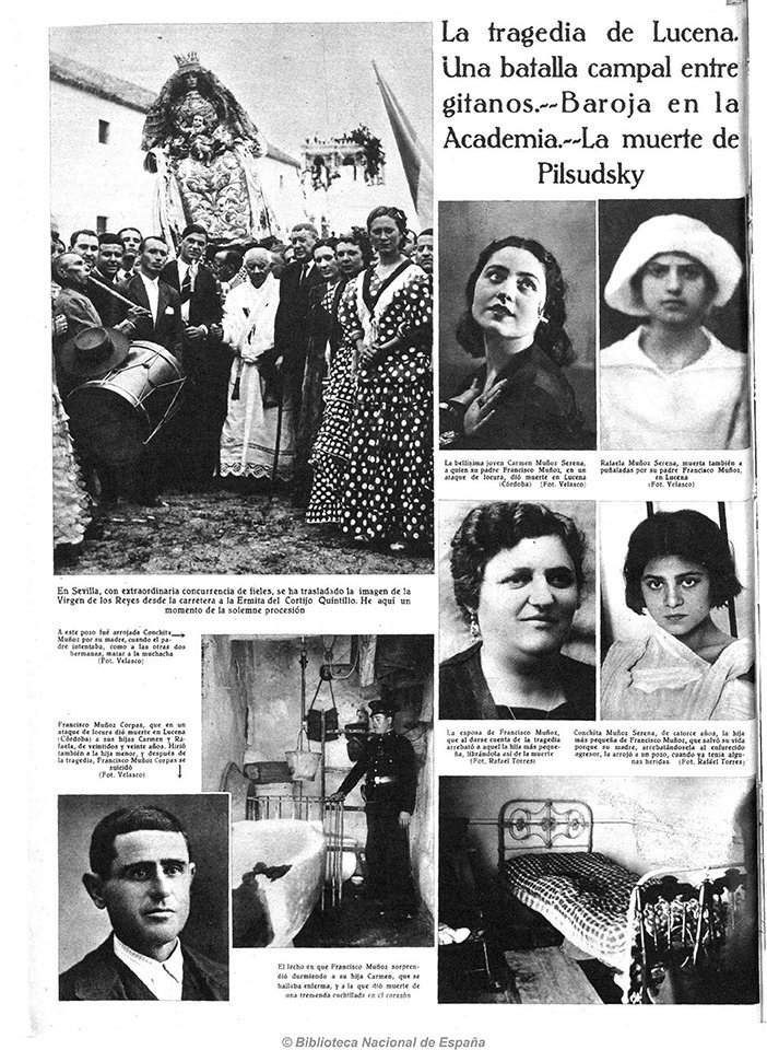 Mundo gráfico. La tragedia de Lucena. 1935