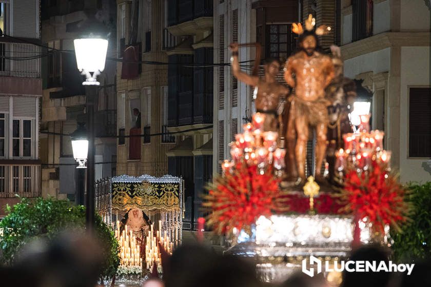 La Columna y María Stma. de la Paz y Esperanza en la procesión del pasado Jueves Santo