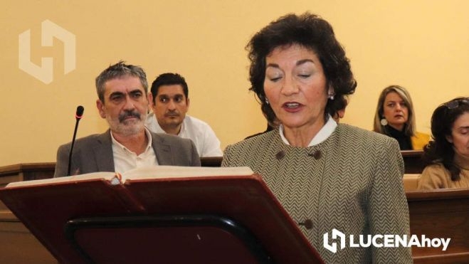 Laura Sánchez Sicilia durante su toma de posesión como edil de Vox en noviembre pasado