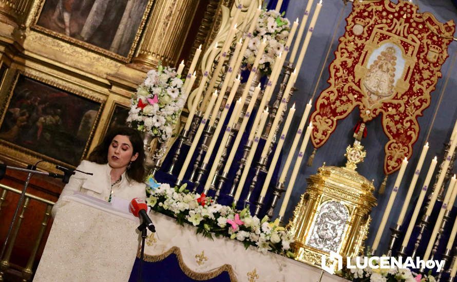GALERÍA: Araceli Rodríguez Yebra evoca los 50 años de la Hermandad del Rocío de Lucena en su emotivo pregón