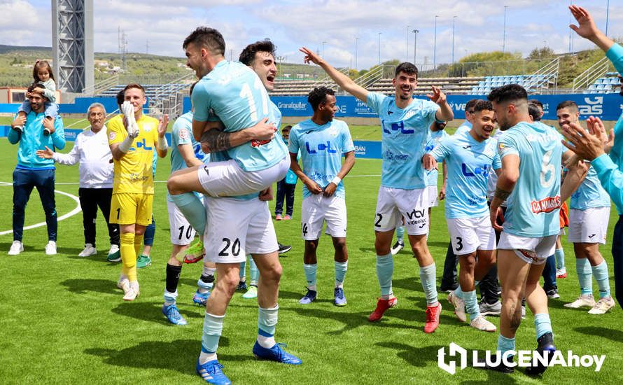 GALERÍA: El Ciudad de Lucena peleará por el ascenso tras derrotar al Cartaya (1-0): Las fotos de la victoria y la celebración en el campo y la grada