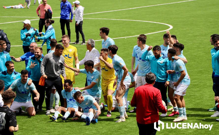 GALERÍA: El Ciudad de Lucena peleará por el ascenso tras derrotar al Cartaya (1-0): Las fotos de la victoria y la celebración en el campo y la grada