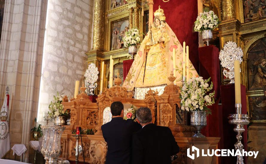 GALERÍA: El presidente de la Junta, Juanma Moreno, asegura que el hospital de Lucena será una realidad en la próxima legislatura y deposita flores ante la Virgen de Araceli