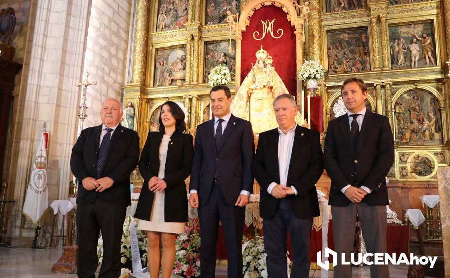 GALERÍA: El presidente de la Junta, Juanma Moreno, asegura que el hospital de Lucena será una realidad en la próxima legislatura y deposita flores ante la Virgen de Araceli