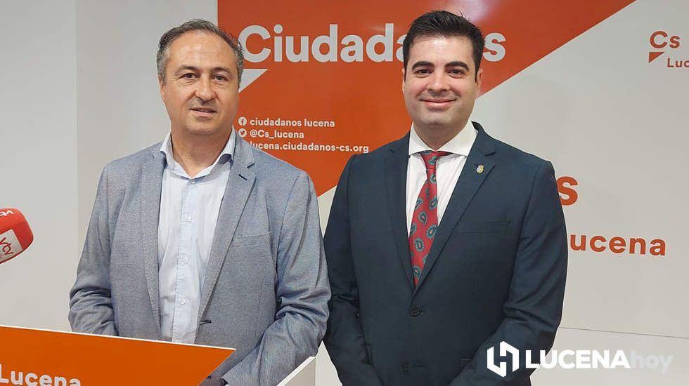  Ángel Pimentel y Jesús López, miembros de la lista de Ciudadanos en estas elecciones andaluzas 