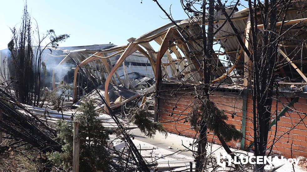 GALERÍA: El incendio en Creaciones del Espino ha arrasado unos 7.000 metros cuadrados de la planta de producción, almacén y pintura