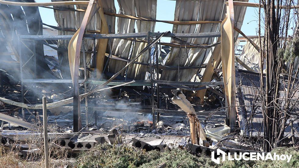 GALERÍA: El incendio en Creaciones del Espino ha arrasado unos 7.000 metros cuadrados de la planta de producción, almacén y pintura