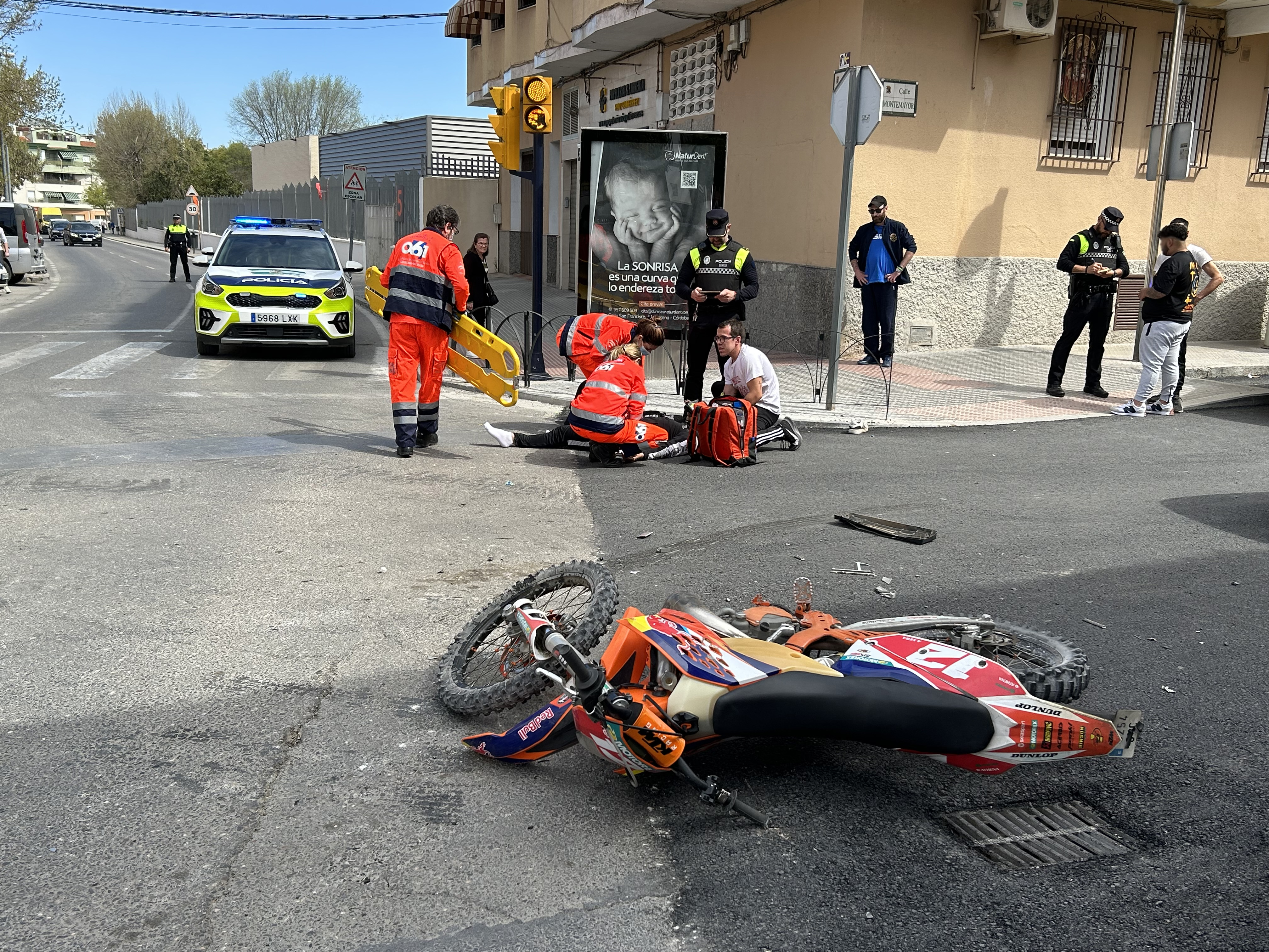 Accidente de tráfico en la calle Juego de Pelota